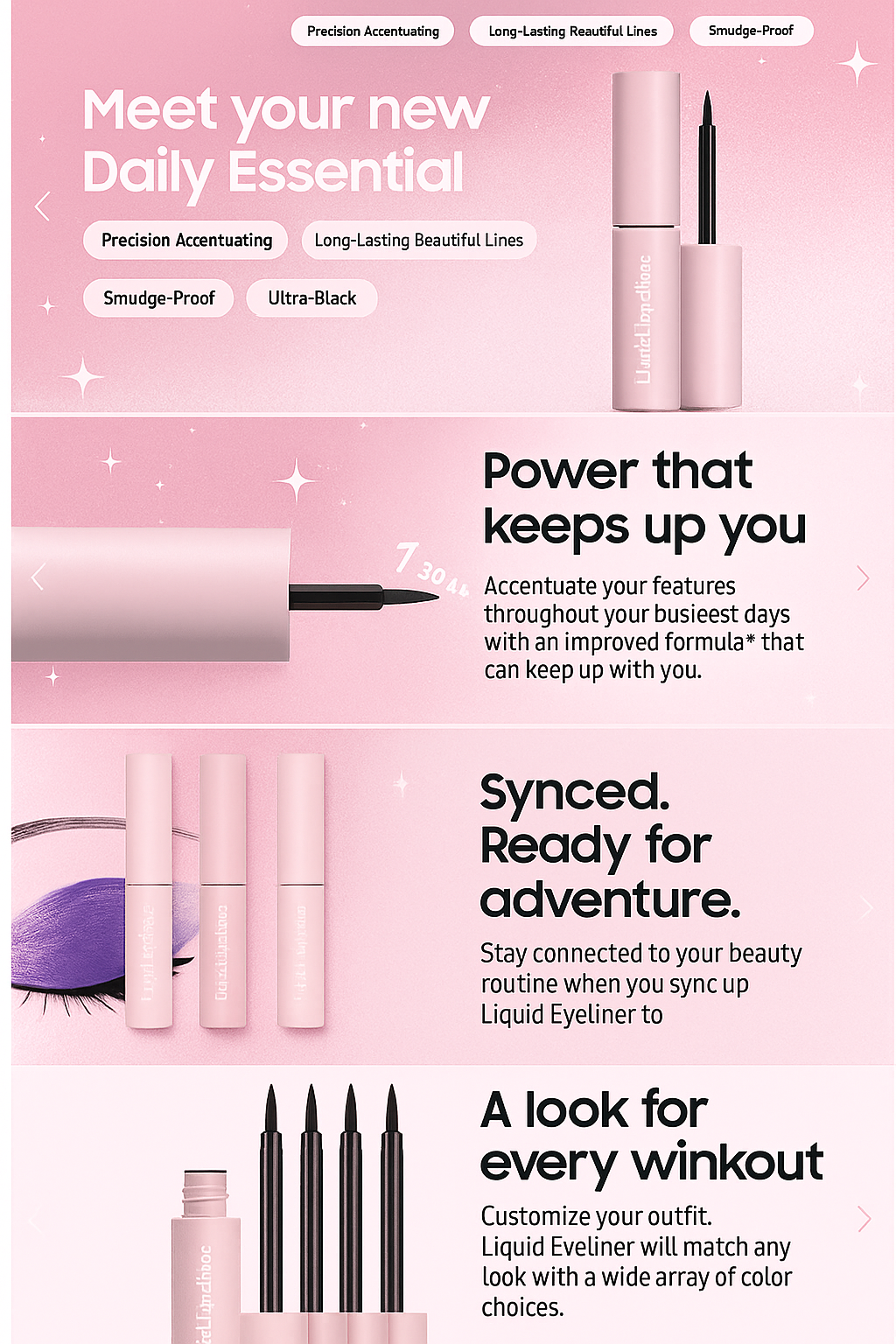 Amazon A+ Content for Cosmetics - Eyeliner Product Showcase