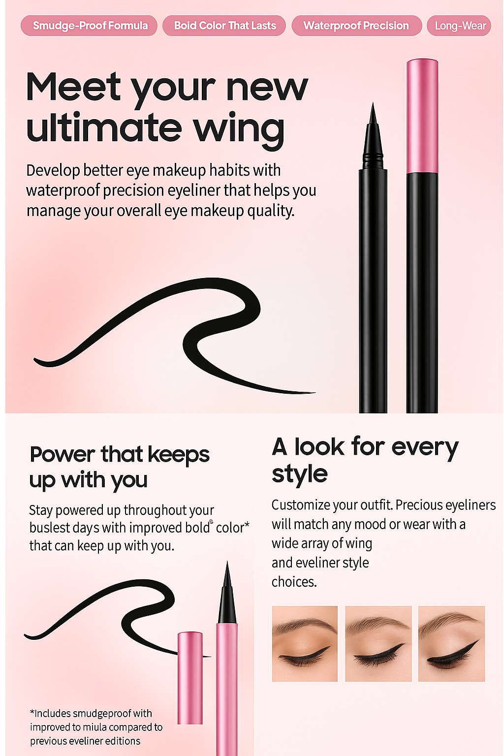 Amazon Enhanced Brand Content Design - Eyeliner Application Guide